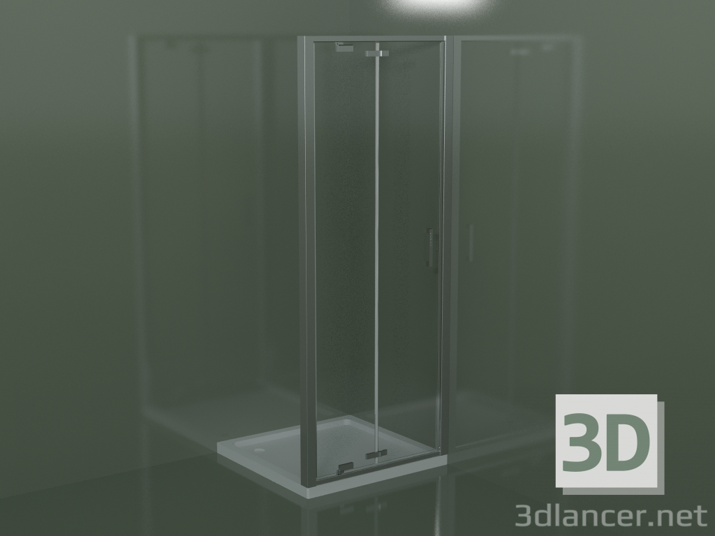 3d model Cabina de ducha con estructura GN con puerta batiente - vista previa