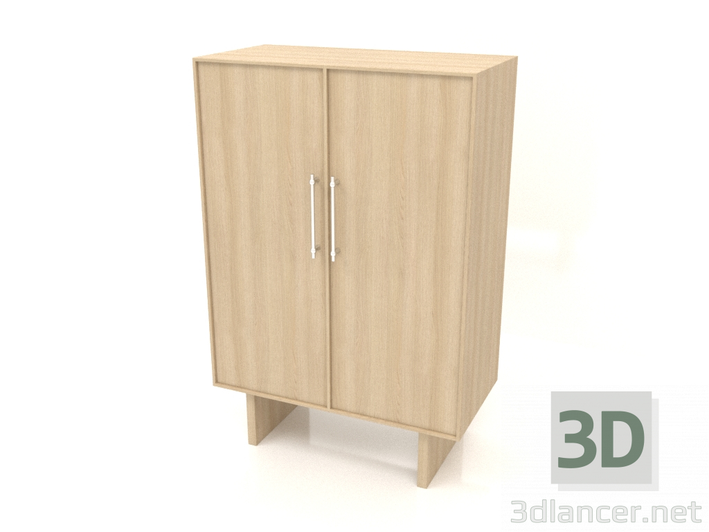 3D modeli Gardırop W 02 (800x400x1200, ahşap beyazı) - önizleme