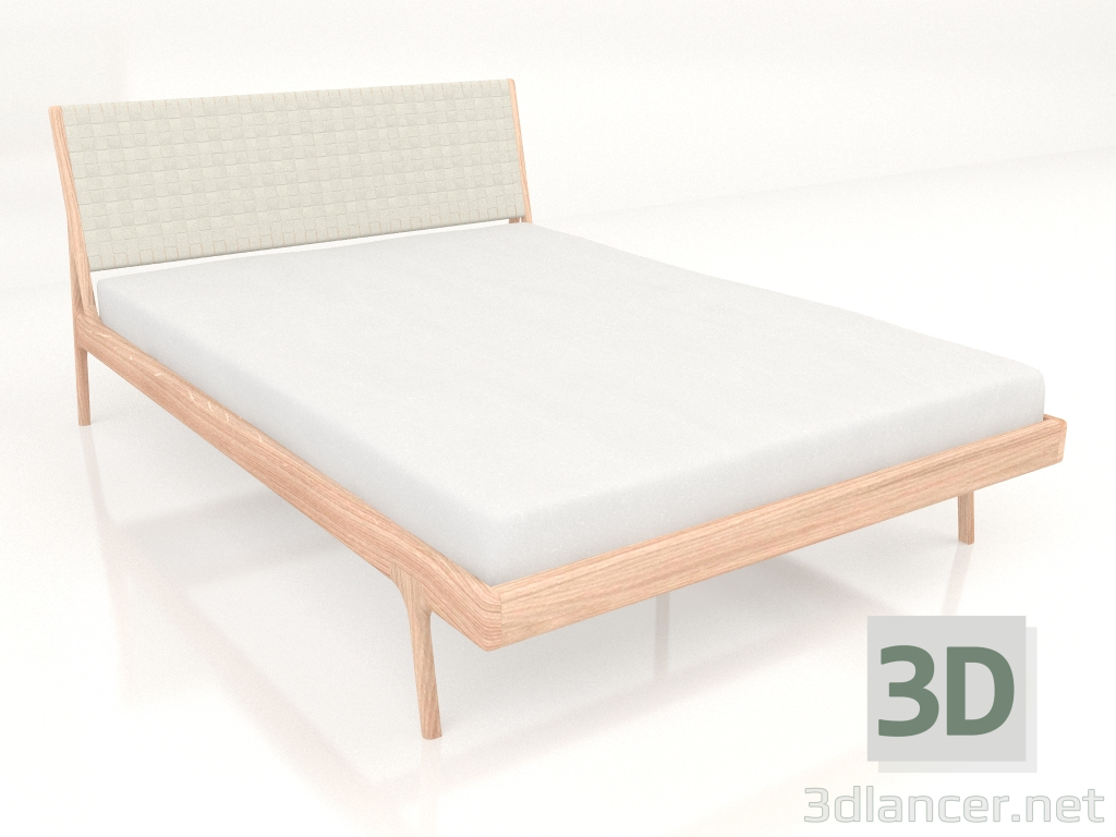 3d model Double bed Fawn with light headboard 140X200 - preview