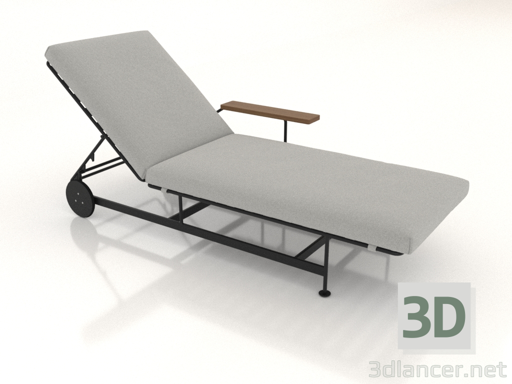 Modelo 3d Chaise longue com apoio de braço à esquerda - preview