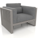 3d model Lounge chair with a high back (Quartz gray) - preview