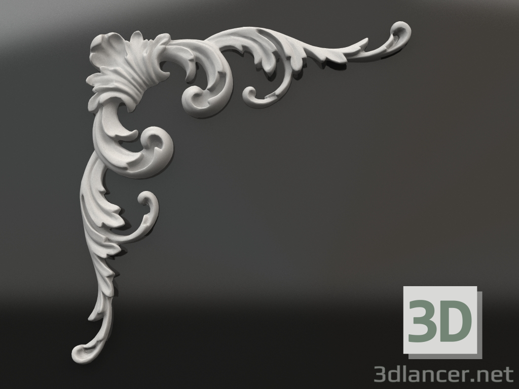 modello 3D Elemento decorativo in gesso DE 034 1 (300x300) - anteprima