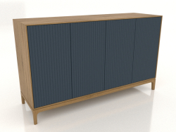 Meuble TV FARGO avec façades fraisées 1600x500x950 mm (cobalt foncé, chêne naturel, option 4)