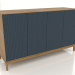 3D Modell FARGO TV-Ständer mit gefrästen Fronten 1600x500x950 mm (Dunkelkobalt, Natureiche, Option 4) - Vorschau