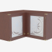 3d model Corner cabinet with glass doors - preview