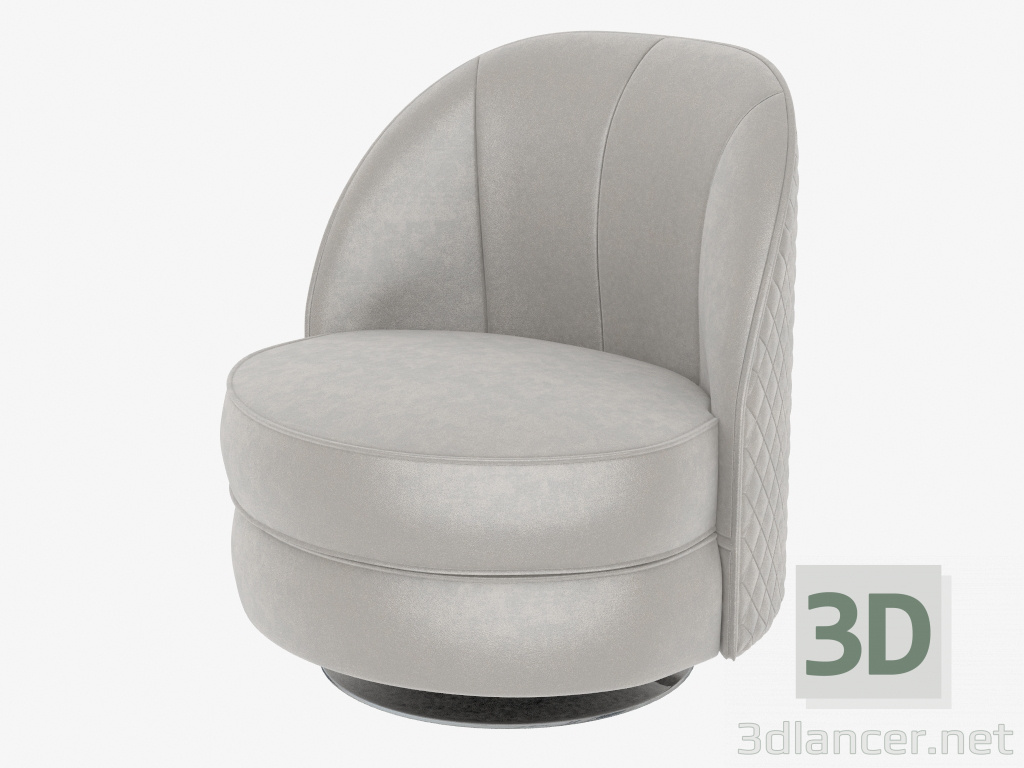 modèle 3D sellerie Fauteuil avec le combiné CHARLOTTE - preview