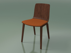 Silla 3978 (4 patas de madera, con una almohada en el asiento, nogal)