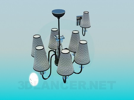 3d model Set the chandelier and wall brackets - preview