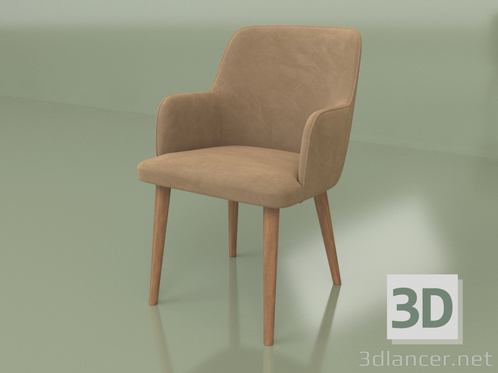 3d model Silla Santino XL (patas Tin-118) - vista previa