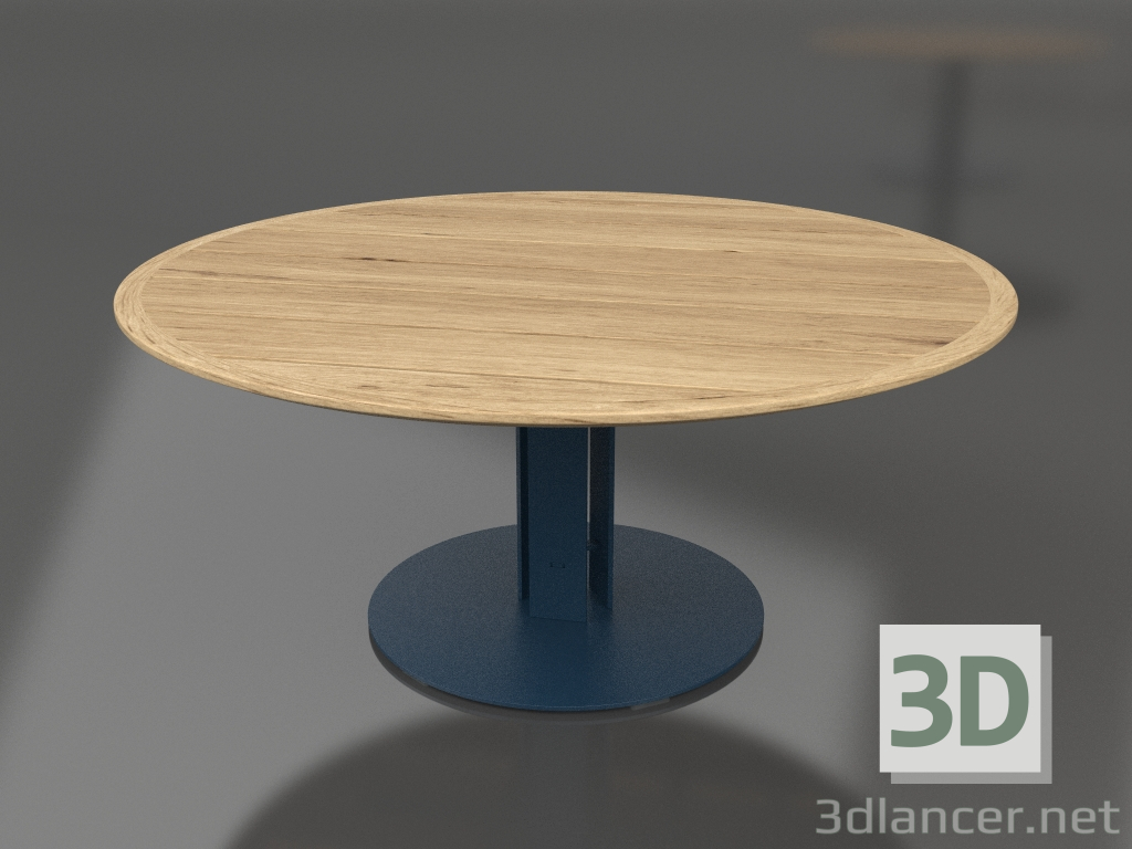 modello 3D Tavolo da pranzo Ø170 (Blu grigio, legno di Iroko) - anteprima