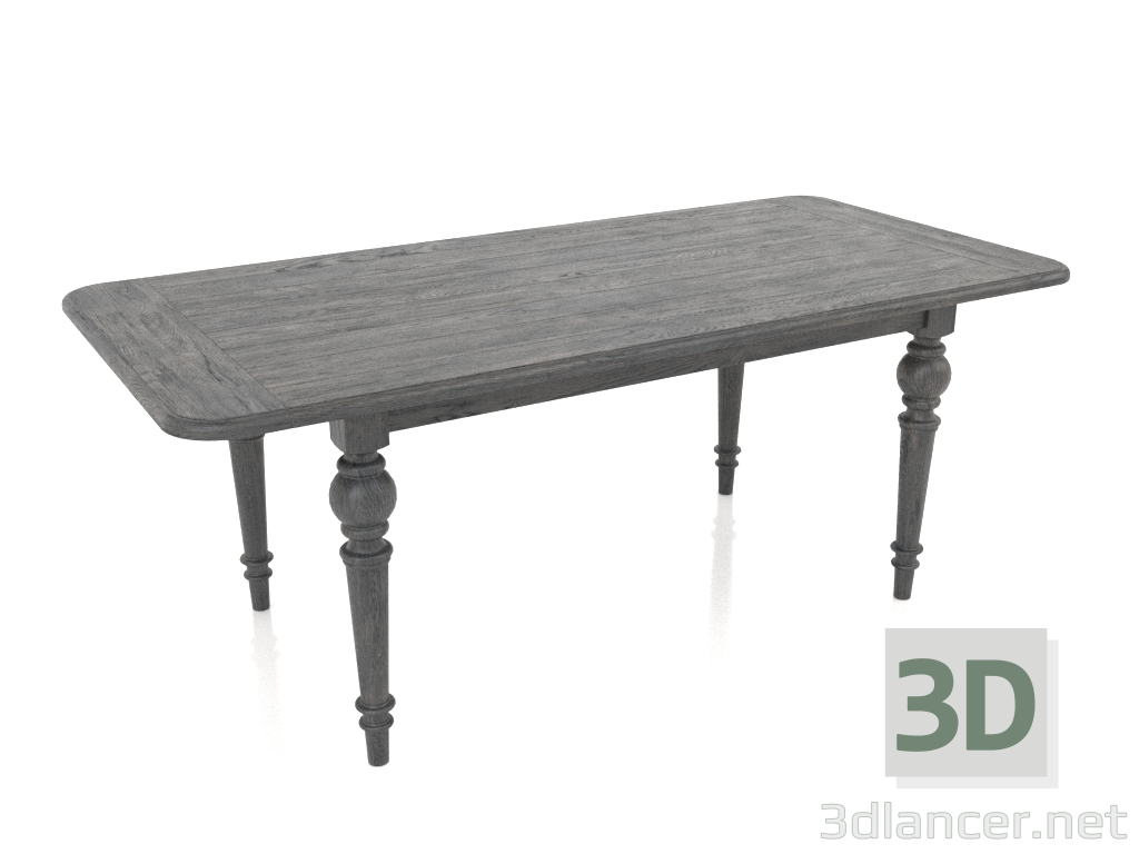 modèle 3D Table à manger (chêne fumé) - preview