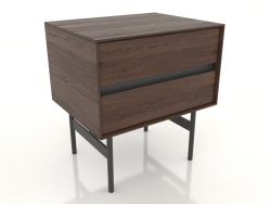 Bedside table STAND DUO 500 mm (dark walnut)