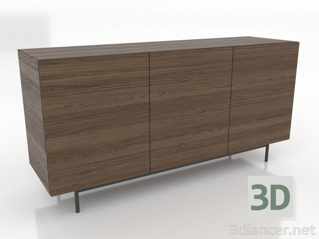 modèle 3D Commode 1 1600 mm (frêne éclairci noyer) - preview modèle 3D Commode 1 1600 mm (frêne éclairci noyer) - preview