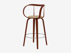 Tabouret de bar avec revêtement en cuir