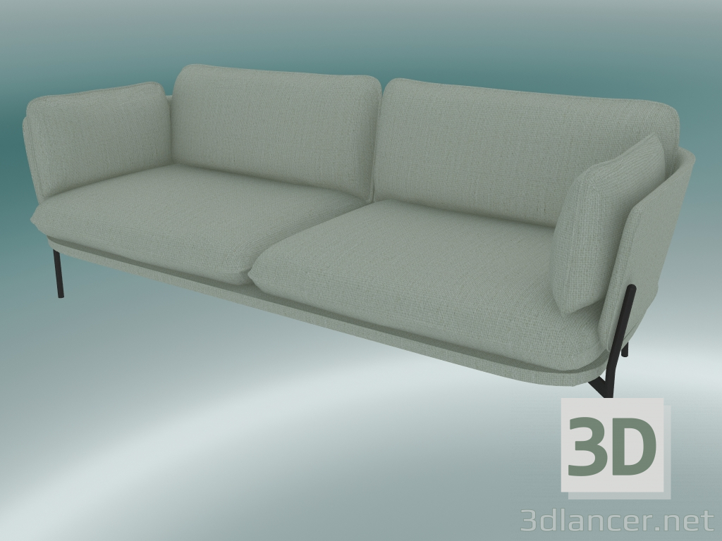 3D Modell Sofa Sofa (LN3.2, 84x220 H 75cm, warme schwarze Beine, Sunniva 2 811) - Vorschau