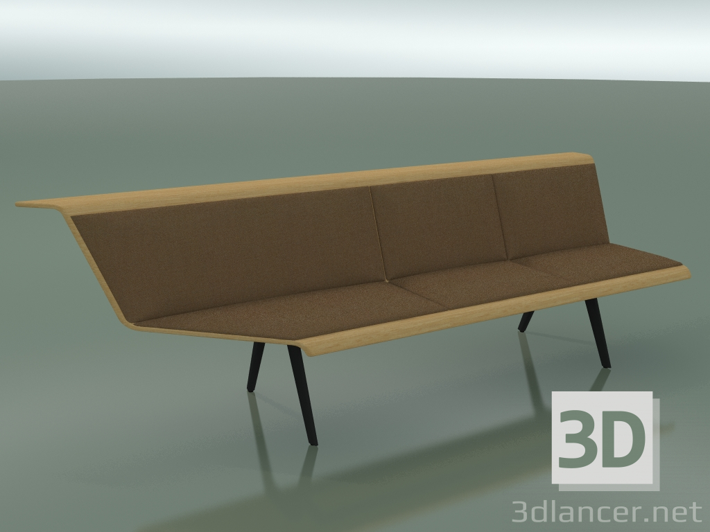 3D Modell Dreifach-Eckmodul Warten 4508 (90 ° rechts, natürliche Eiche) - Vorschau