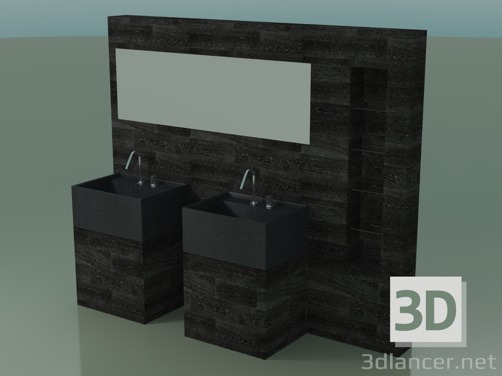 modello 3D Sistema di arredo bagno (D03) - anteprima