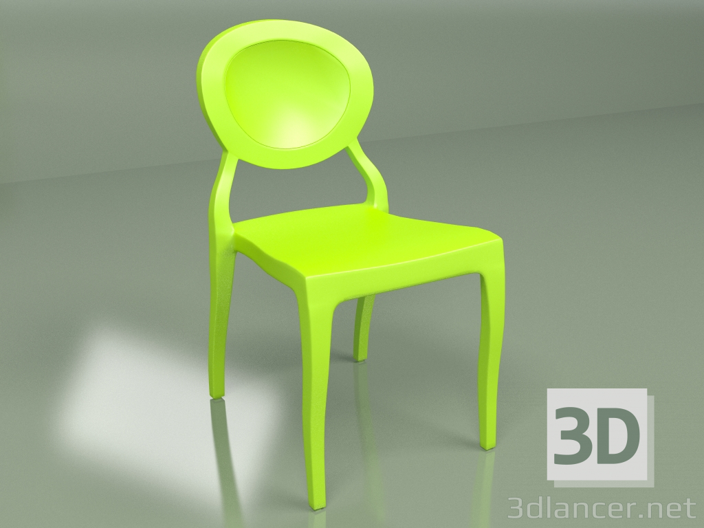 Modelo 3d Cadeira Romola Empilhável (verde) - preview