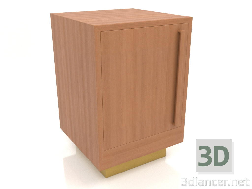 3d model Mesita de noche TM 04 (400x400x600, madera roja) - vista previa