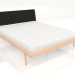 3d model Cama matrimonio Fawn con cabecero oscuro 160X200 - vista previa