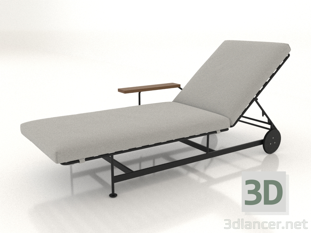 3D Modell Chaiselongue mit Armlehne rechts - Vorschau