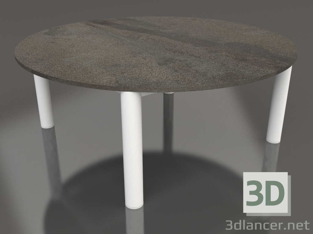 Modelo 3d Mesa de centro D 90 (Branco, DEKTON Rádio) - preview