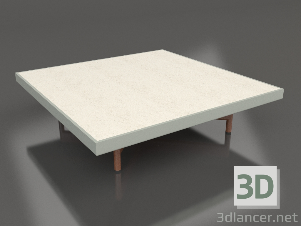 modello 3D Tavolino quadrato (Grigio cemento, DEKTON Danae) - anteprima