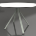 3d model Round dining table on column leg Ø120 (Cement gray) - preview