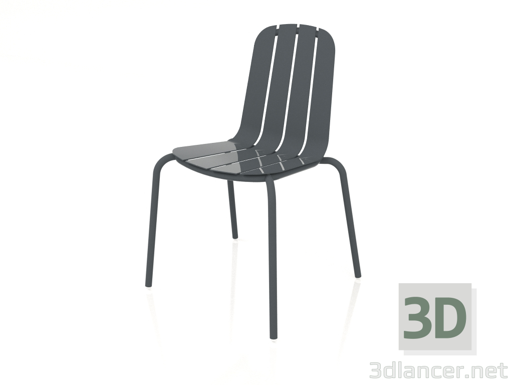 modèle 3D Chaise de salle à manger (Anthracite) - preview