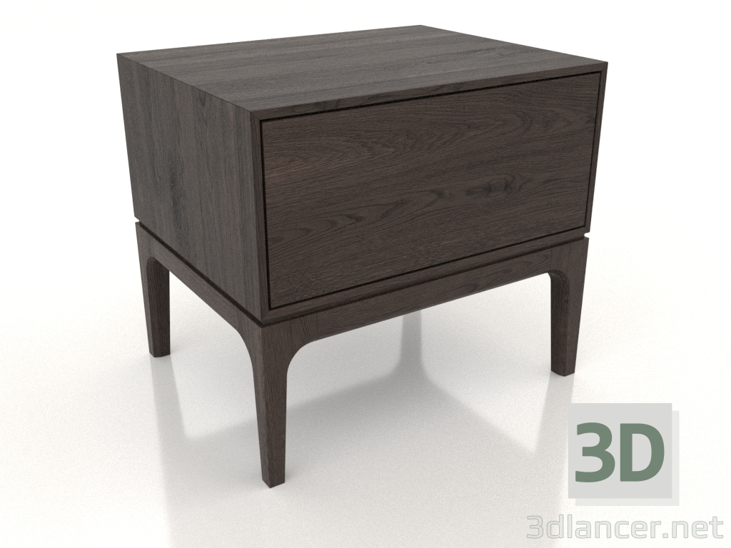 modèle 3D Table de chevet FARGO 1 tiroir (chêne foncé) - preview