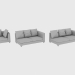 3D Modell Elemente des modularen Sofas CHOPIN FREI ZURÜCK - Vorschau