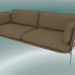 3D Modell Sofa Sofa (LN3.2, 84 x 220 H 75 cm, verchromte Beine, Hot Madison 495) - Vorschau