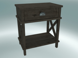 Cambridge bedside table with drawer large (Dark Oak)