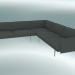 3D Modell Ecksofa Outline (Remix 163, Aluminium poliert) - Vorschau