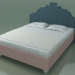 Modelo 3d Cama de casal (80 E, Azul) - preview