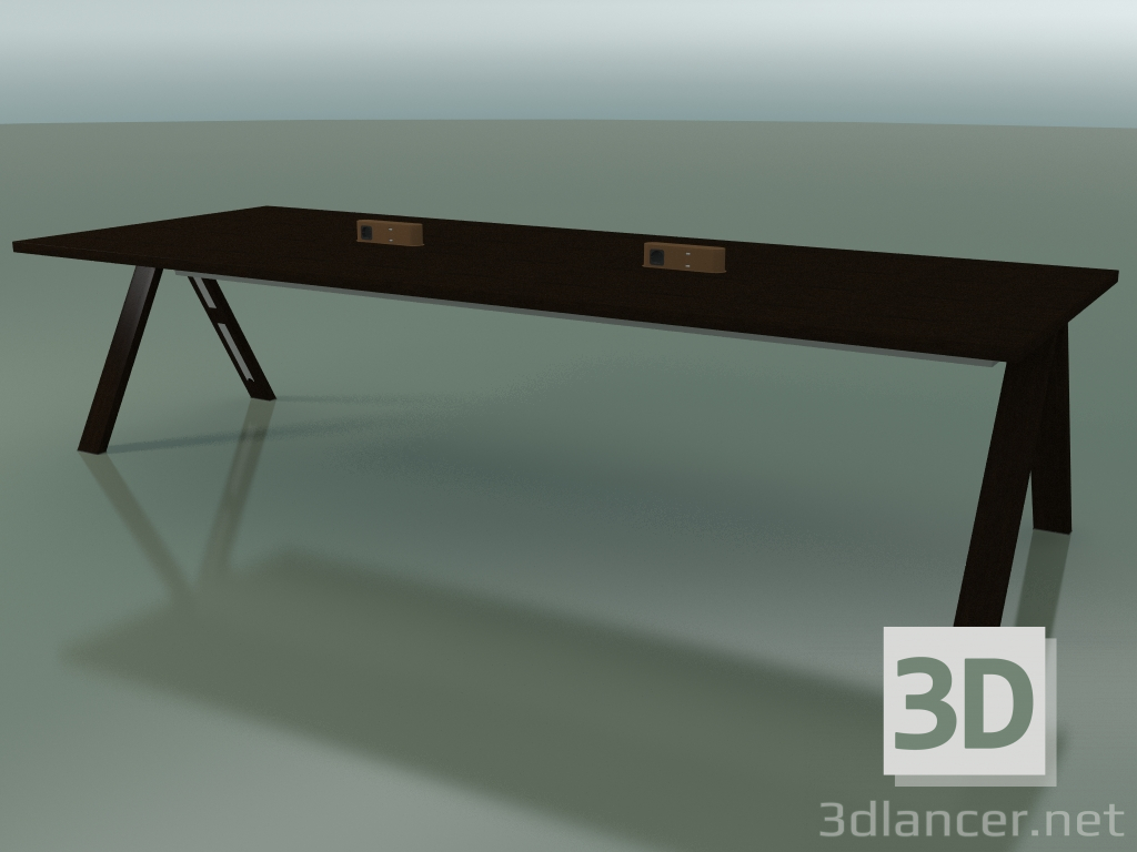 3d model Table with office worktop 5010 (H 74 - 320 x 120 cm, wenge, composition 2) - preview