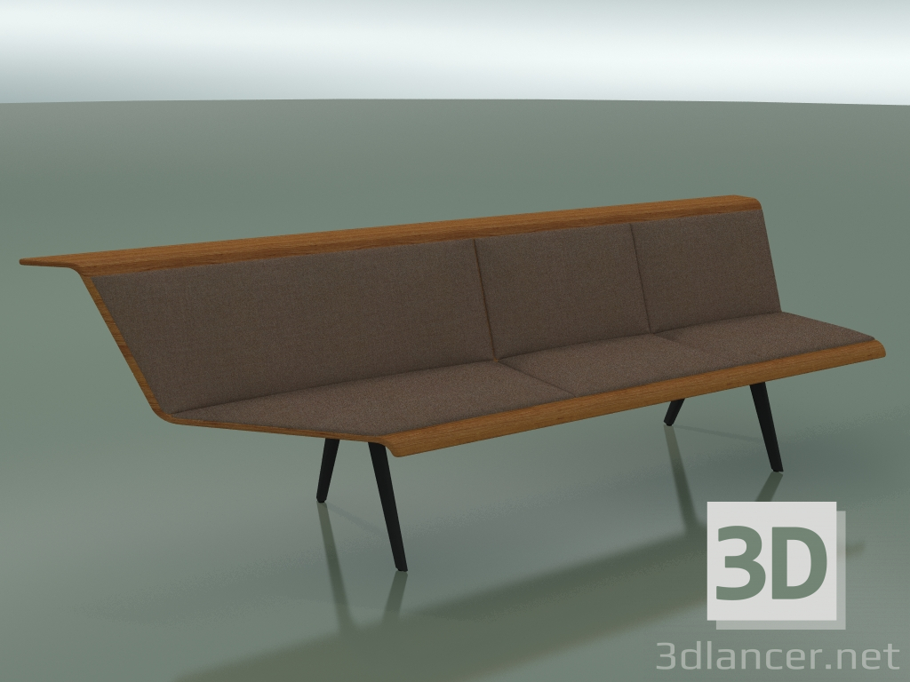 3D Modell Dreifacheckenmodul Warten 4508 (90 ° rechts, Teak-Effekt) - Vorschau