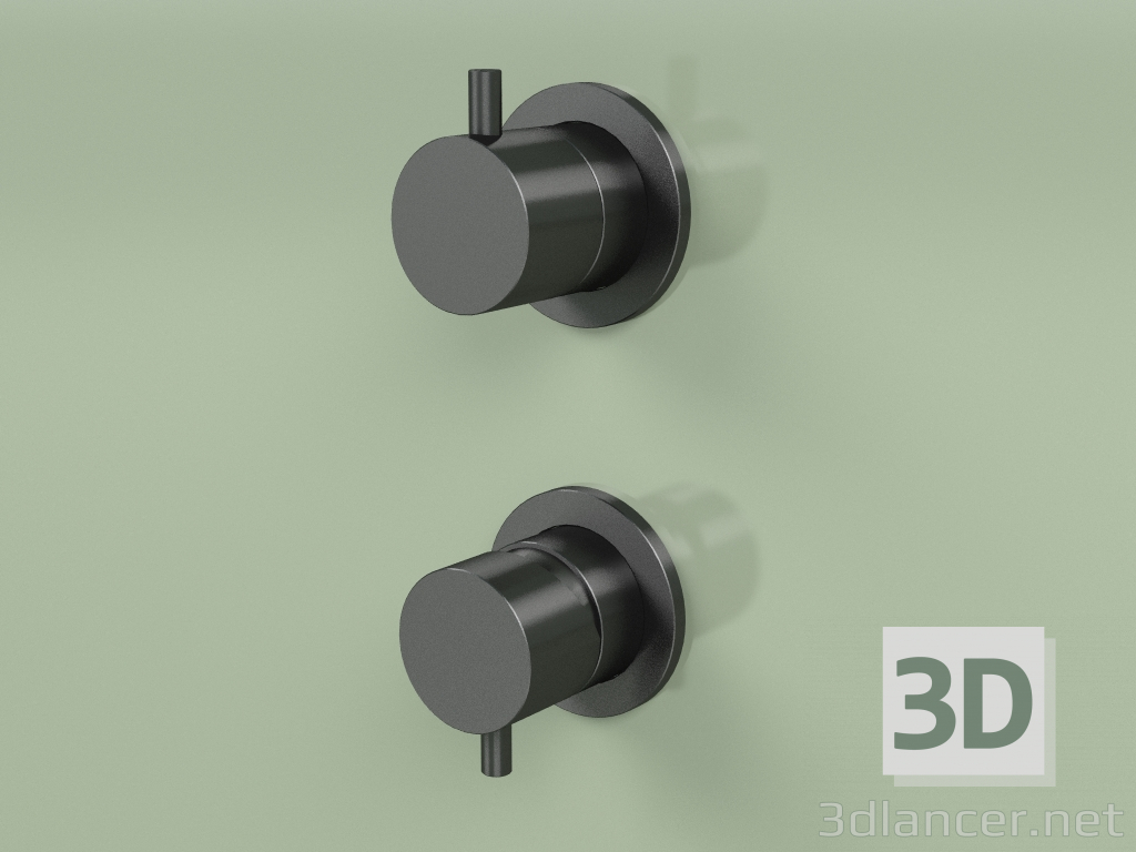 modello 3D Miscelatore incasso con interruttore a 2 vie (12 47, ON) - anteprima