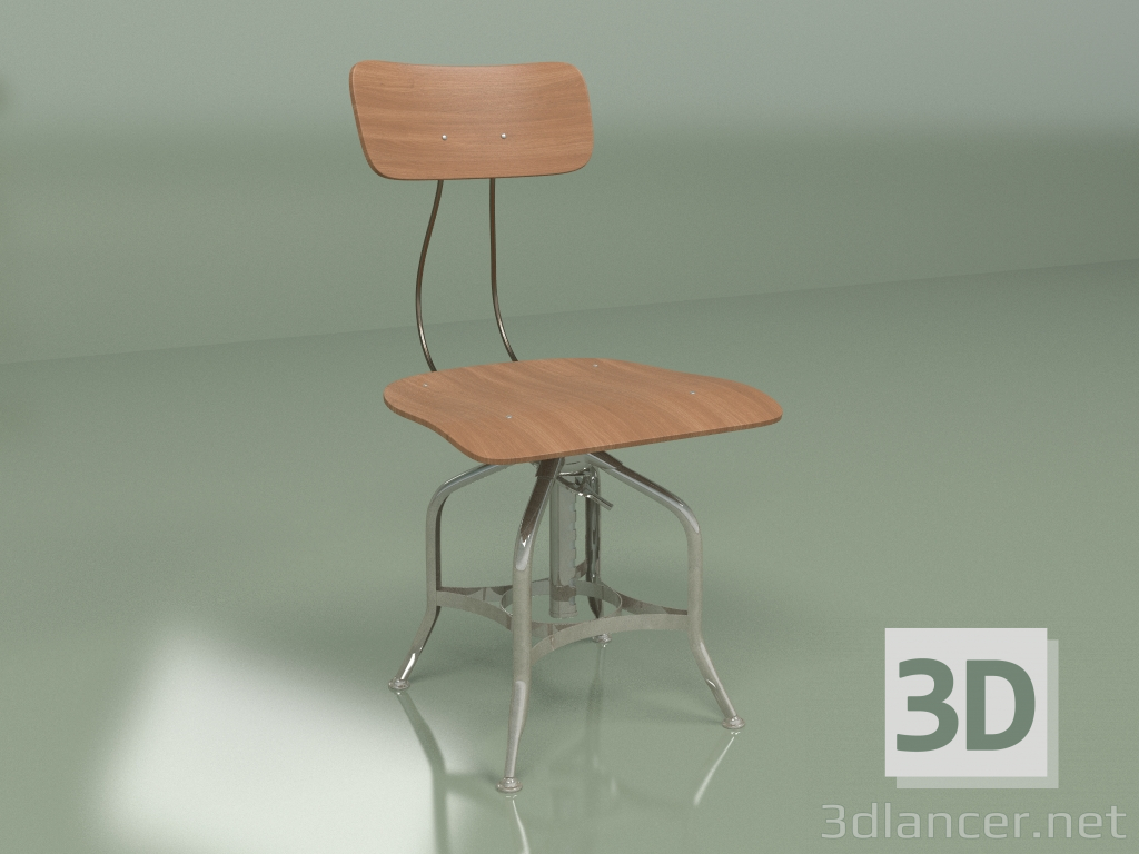 3d model Silla Toledo (marrón, níquel) - vista previa