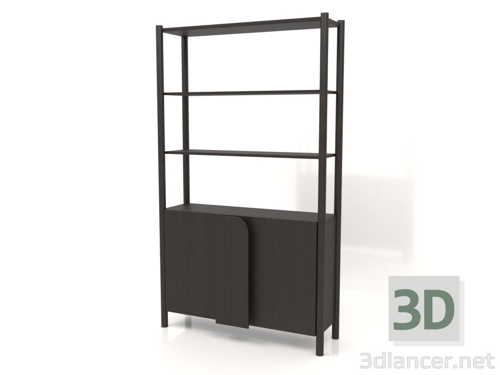 3d модель Стеллаж ST 05 (1000х300х1725, wood brown dark) – превью