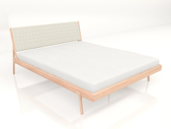 Cama de casal Fawn com cabeceira clara 160X200