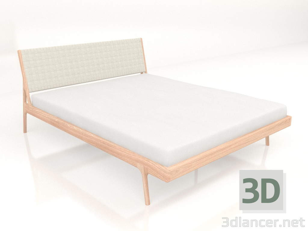 3d model Cama matrimonio Fawn con cabecero claro 160X200 - vista previa