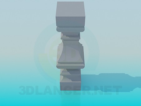 3d model Columna para barandillas - vista previa