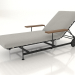 modello 3D Chaise longue con braccioli - anteprima