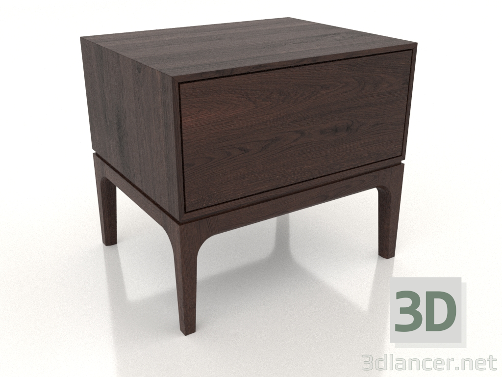 modello 3D Comodino FARGO 1 cassetto (rovere wengé) - anteprima