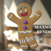 3d Gingerbread Man model buy - render