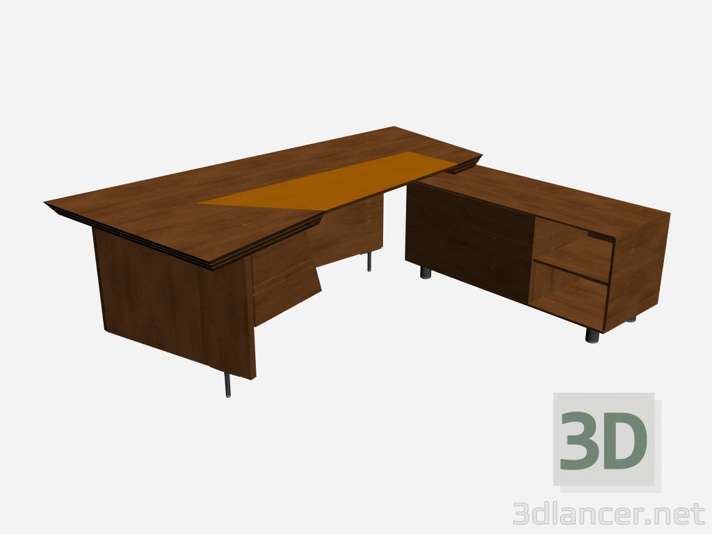 3d model Mesa de escribir a John scrivania lineare - vista previa