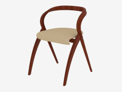 Folding chair with leather upholstery