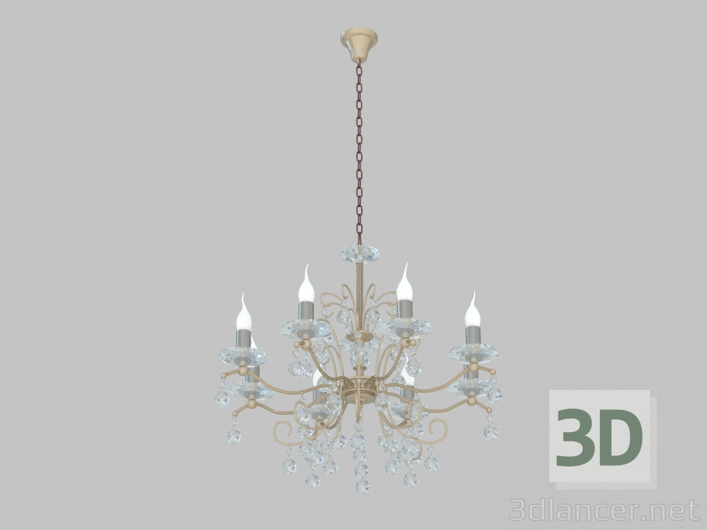 modello 3D Lampadario Angelica (1023-8P) - anteprima