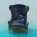 3d model Antique chair - preview